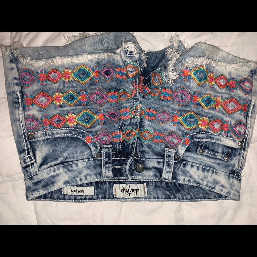 Colorful Jean shorts